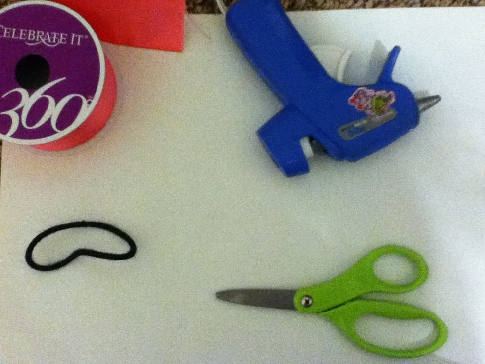 Gather suppied im using hair band but if you want to use a clip then you only need one of the small peices of ribbion that you will see on step 5