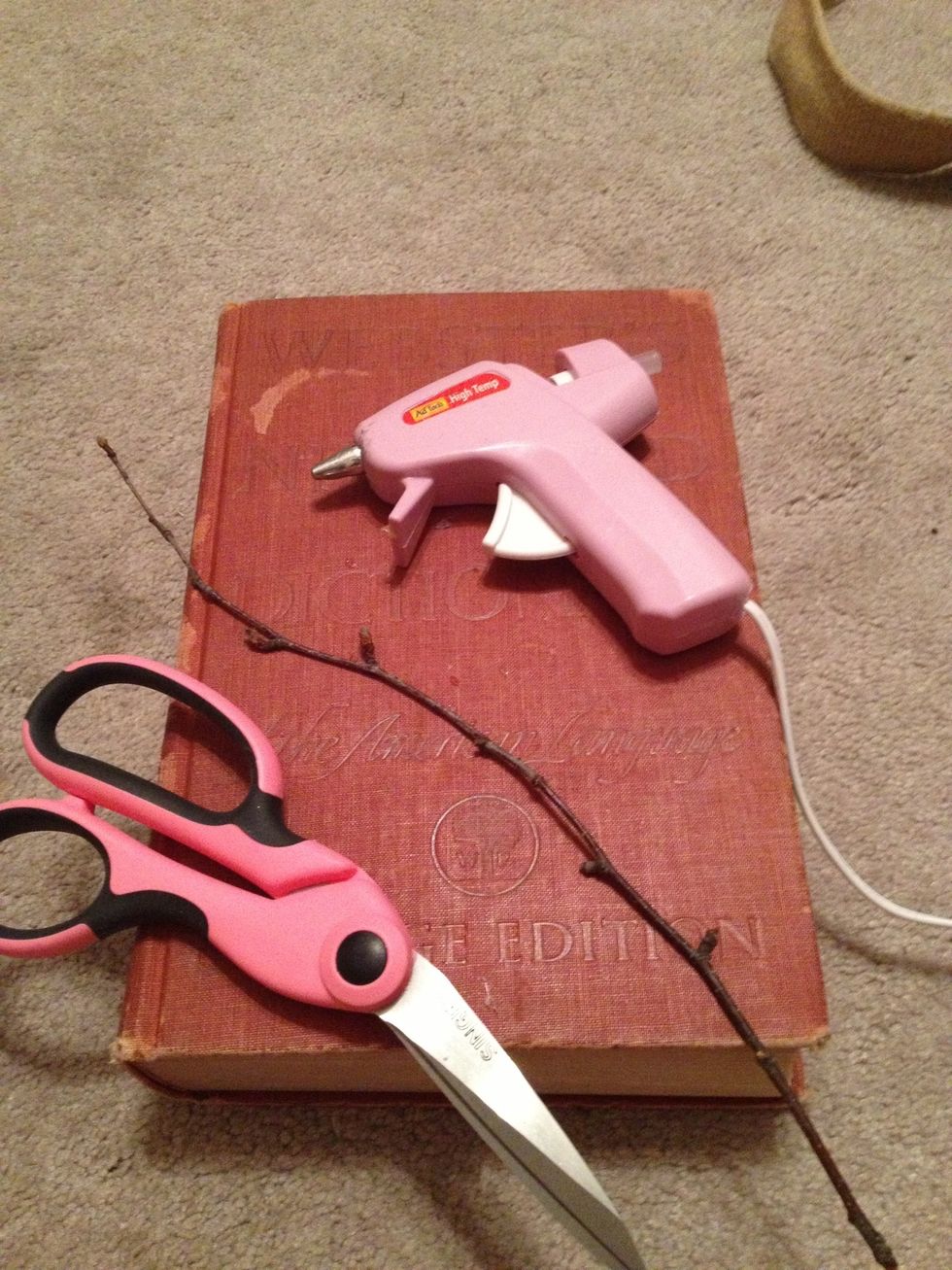 Gather supplies and heat up glue gun