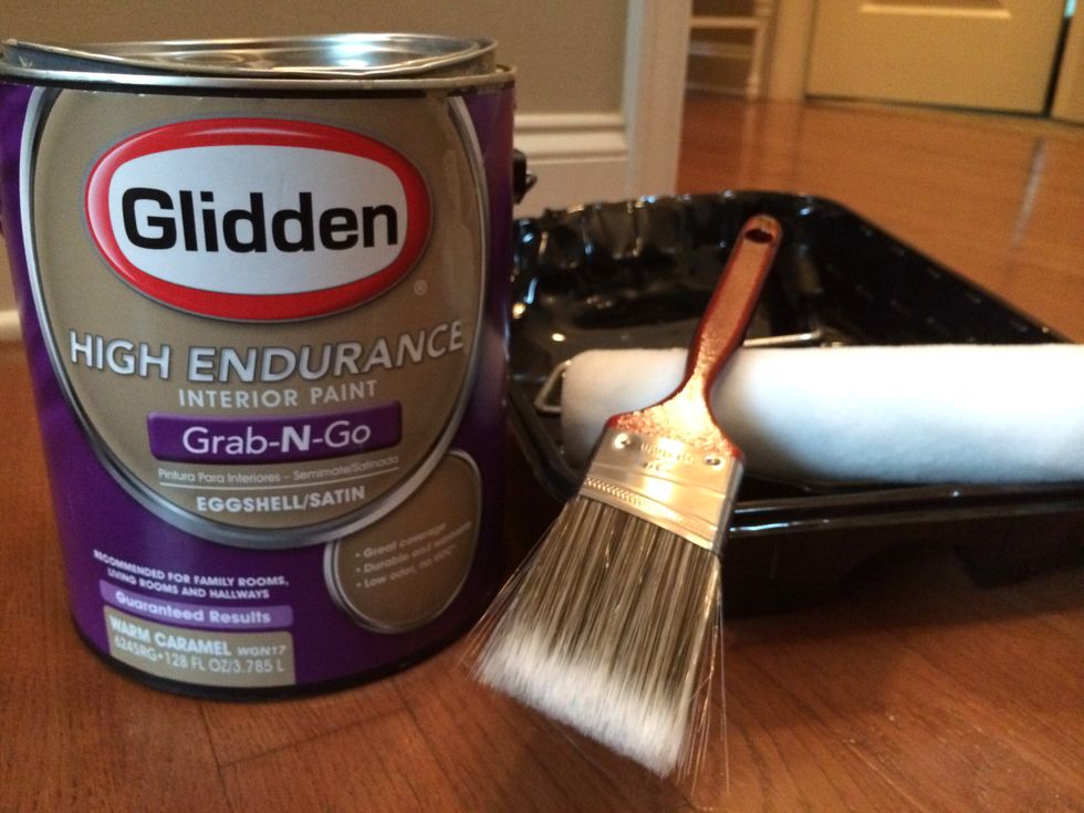 Gather supplies. For quick, hassle-free projects I use Glidden's Grab-N-Go Interior Paint (only sold at Walmart). No waiting, no mixing, just grab off the shelf and get going to the next step.