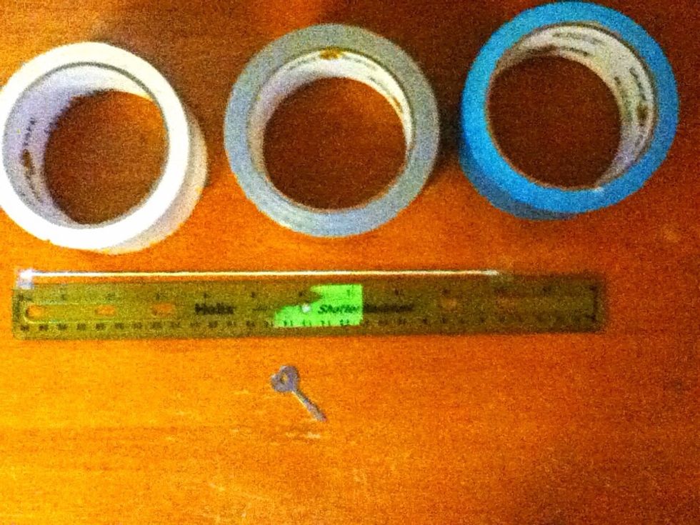 Gather supplies. (Key and ruler not needed)