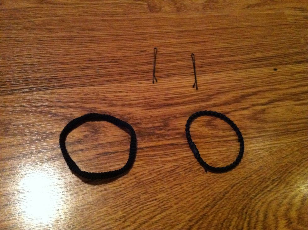 Gather supplies. May or may not need bobby pins. Also grab a hair brush