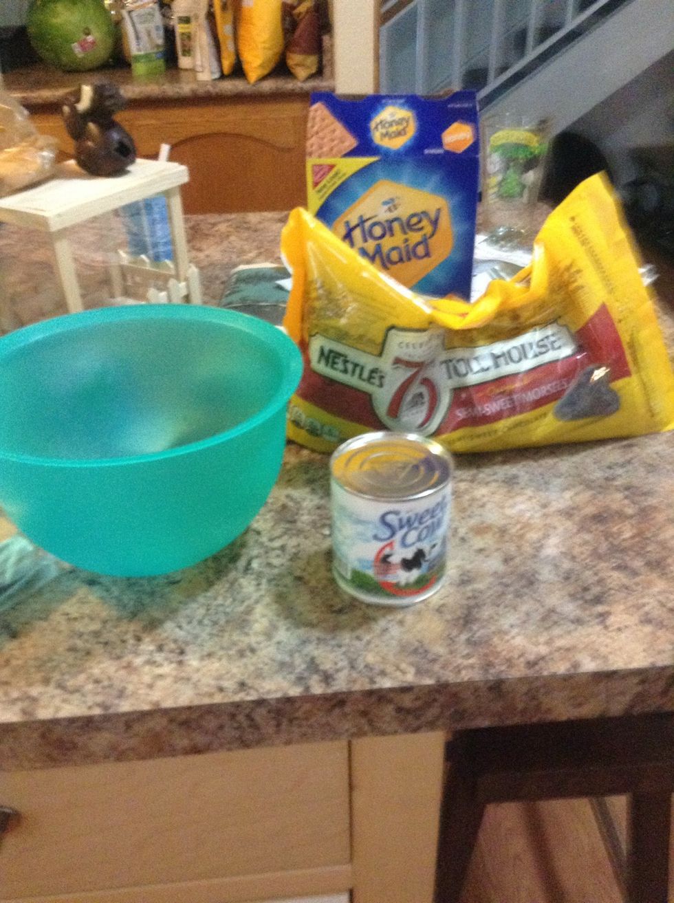 Gather supplies then turn oven on to 325*