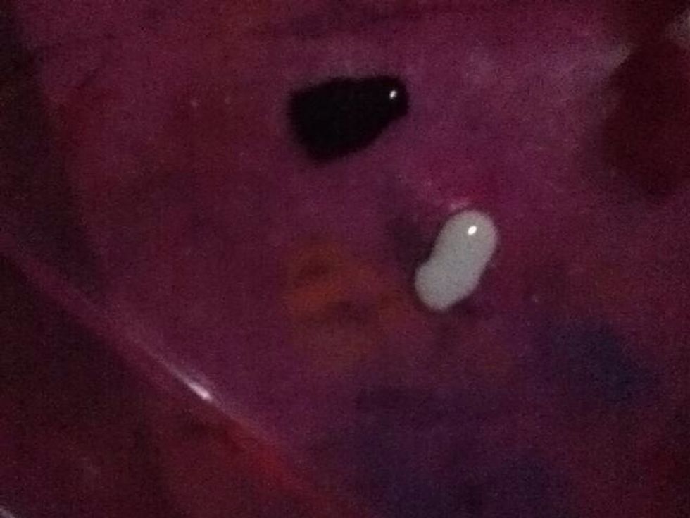 Gather The Black And White Nail Polish And Drop Some Of Each On A Platform, Make Sure This Doesnt Dry.
