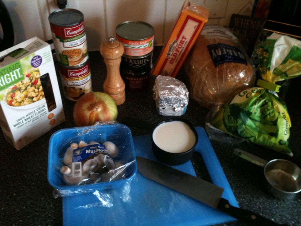 Gather the goods and preheat your oven to 375F/190C. I peel my mushrooms \ud83d\udc4d\ud83c\udffc