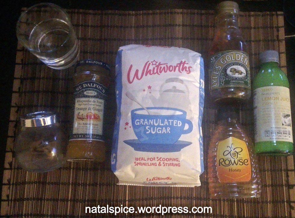 Gather the ingredients for the syrup. You need to make the syrup first \ud83d\udd61