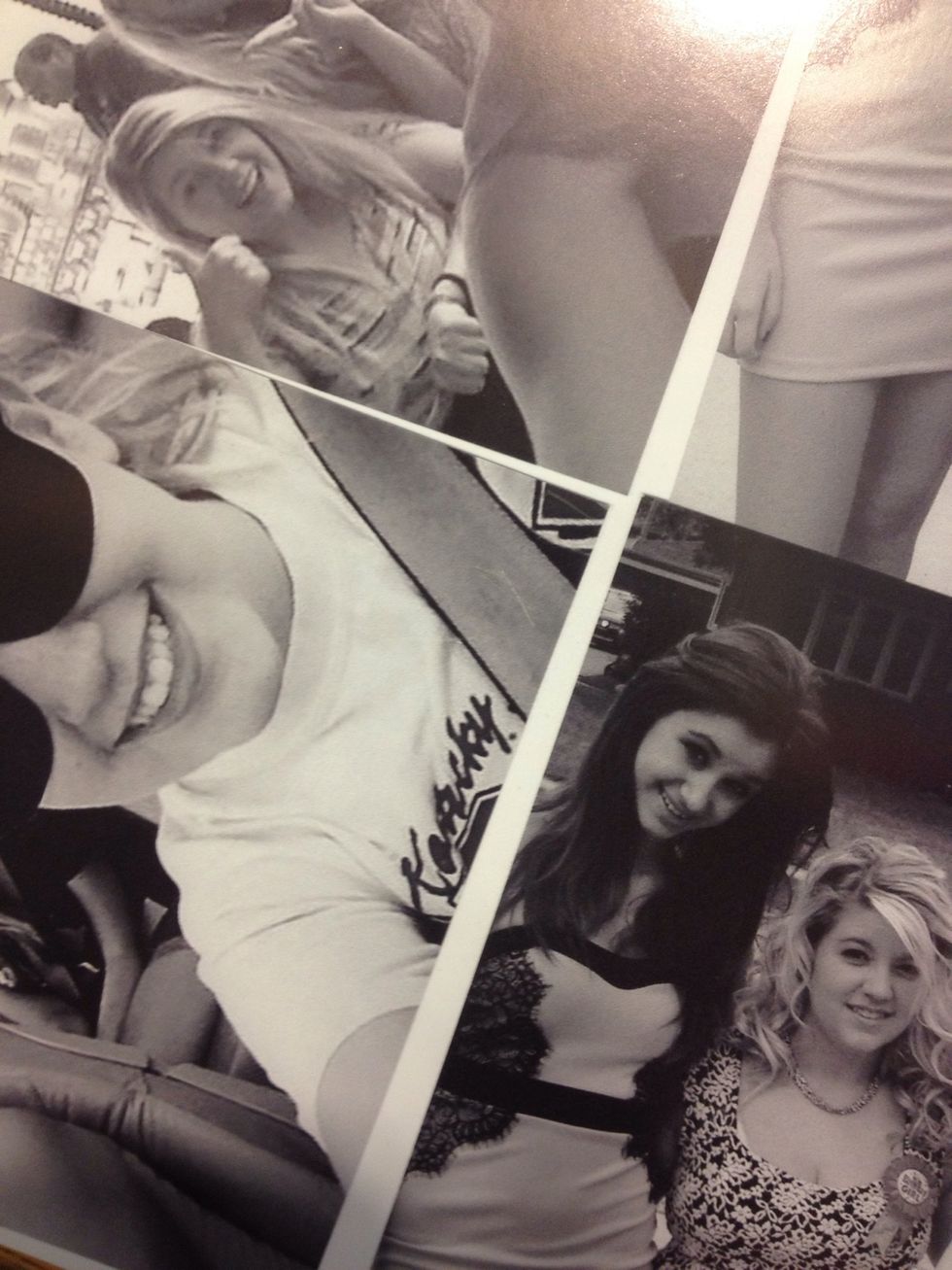 Gather the pictures that you want to use. I just copied the originals and changed them to black and white. I recommend not using original pictures just in case you mess up!