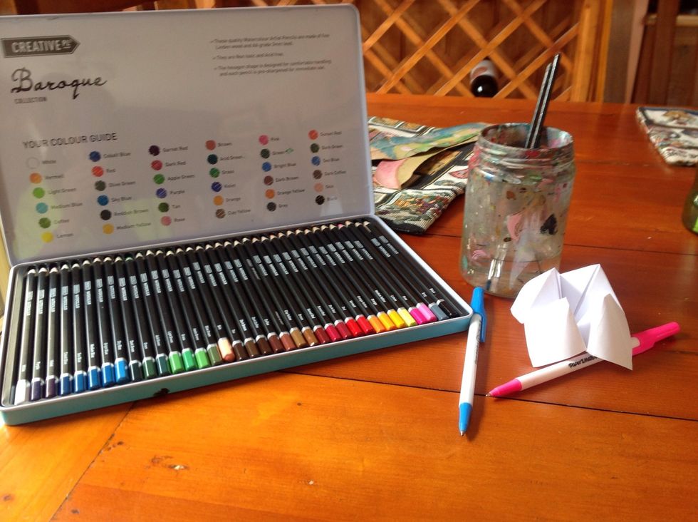 Gather the supplies. ( the glue is missing )