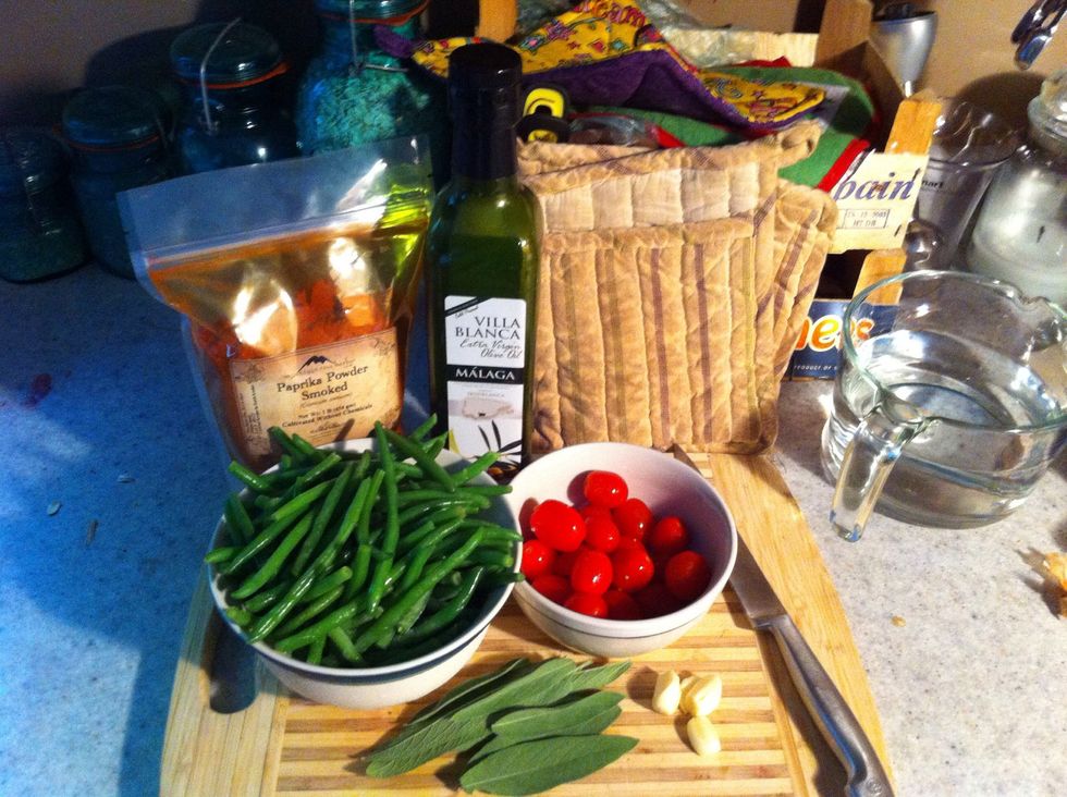 Gather together your ingredients... The list included is what I cooked as a side dish for our family of 3....