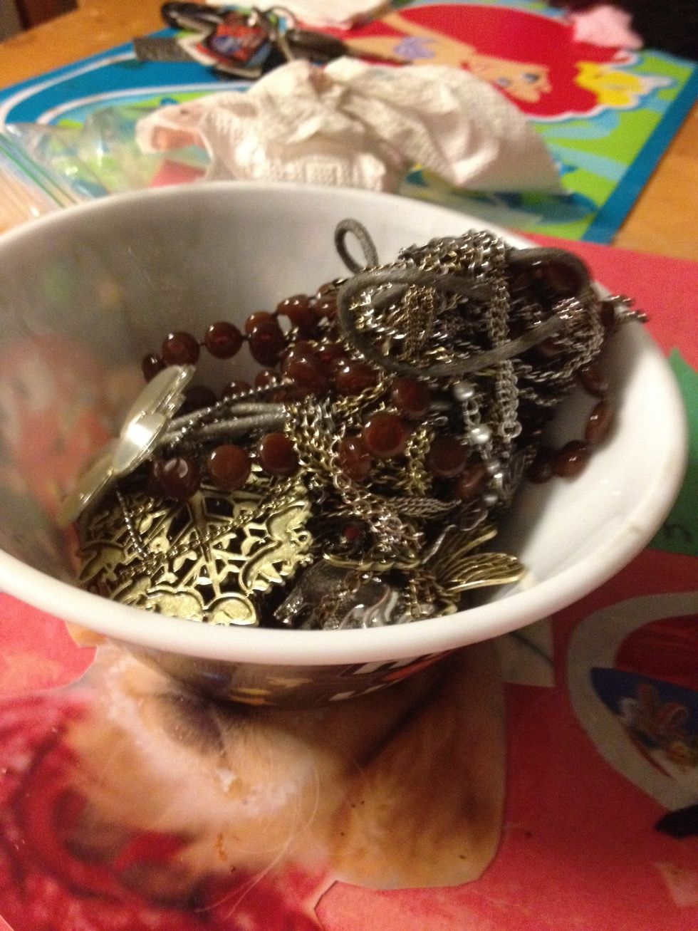 Gather up all your tangled necklaces.