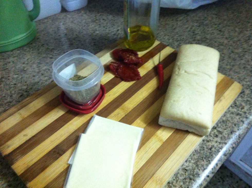 Gather up the supplies, I just love good old processed cheese! Call me trailer trash, I still like this processed stuff!