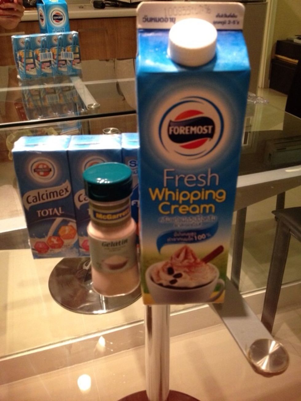 Gather ur ingredients. Traditionally the dish was made of all cream. U can change my milk portion to cream, buttermilk, almond milk or goat's milk. (goat's really good)
