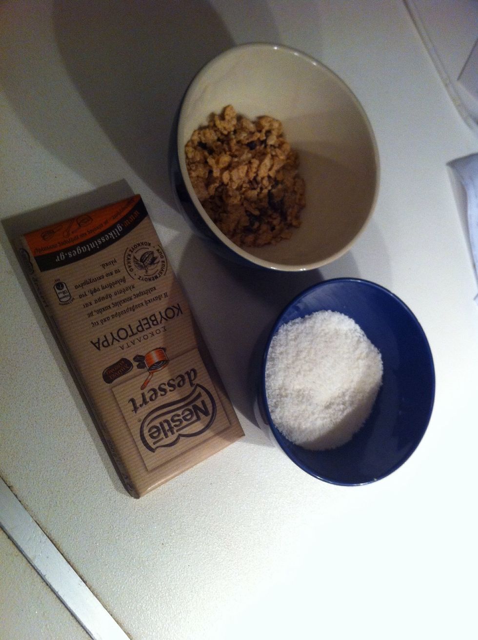 Gather your 3 supplies. It's a healthy recipe!