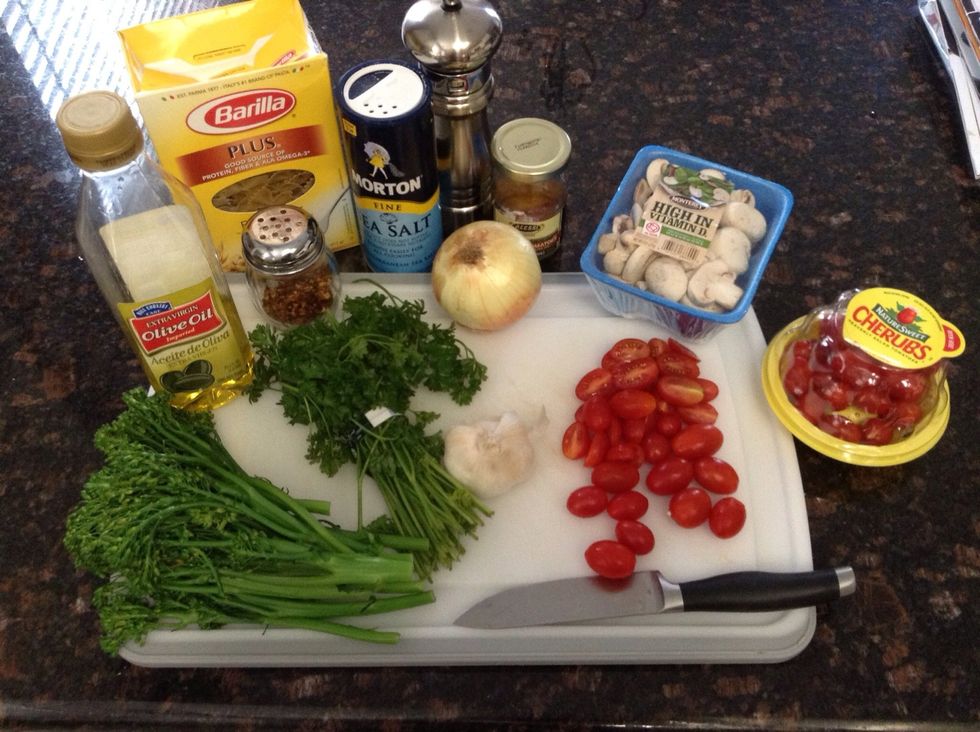 Gather your fresh ingredients. This dish packs a punch of Protein... Lets get started!