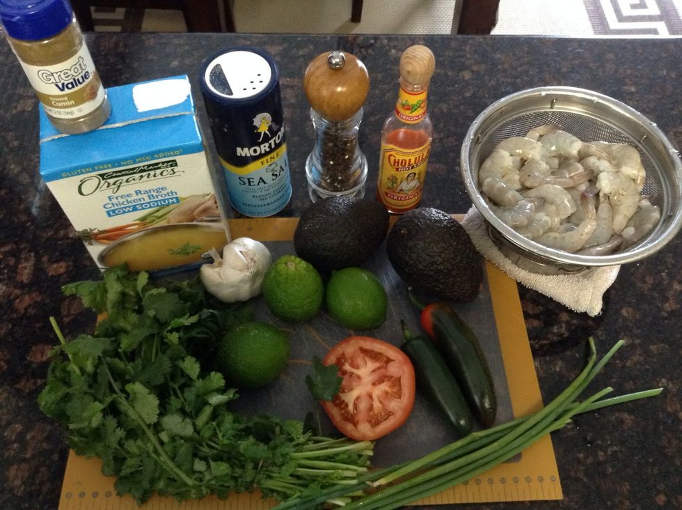 Gather your fresh ingredients.