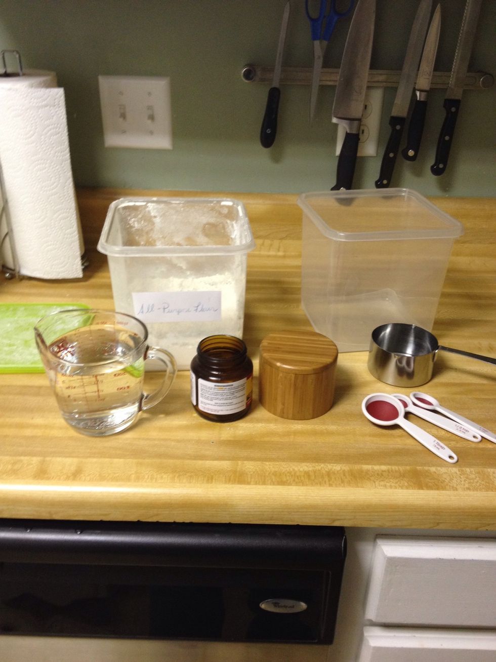 Gather your ingredients and grab a clean container that will hold about 6 cups.