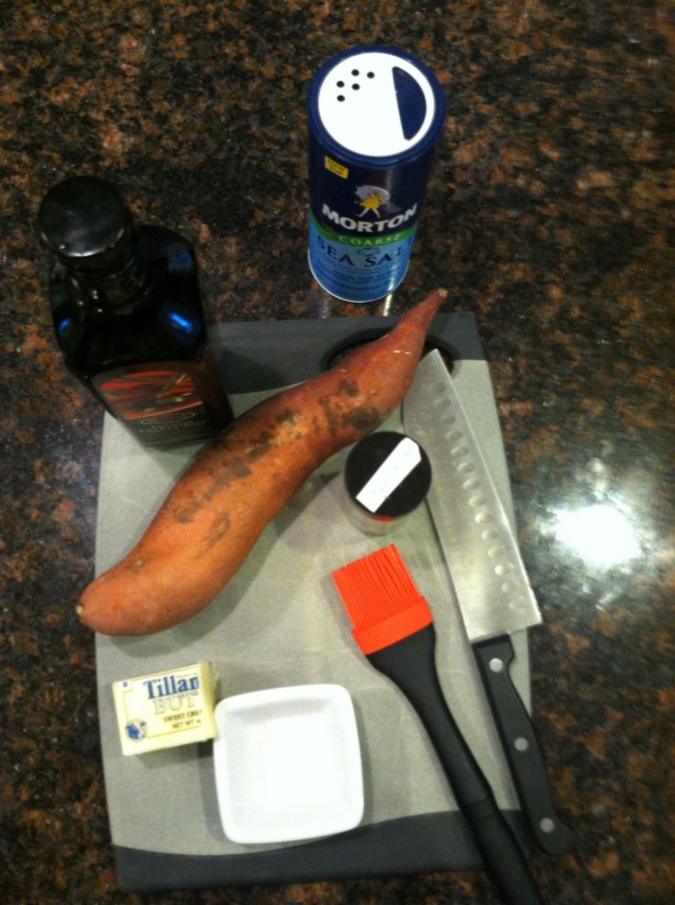 Gather your ingredients and kitchen tools.