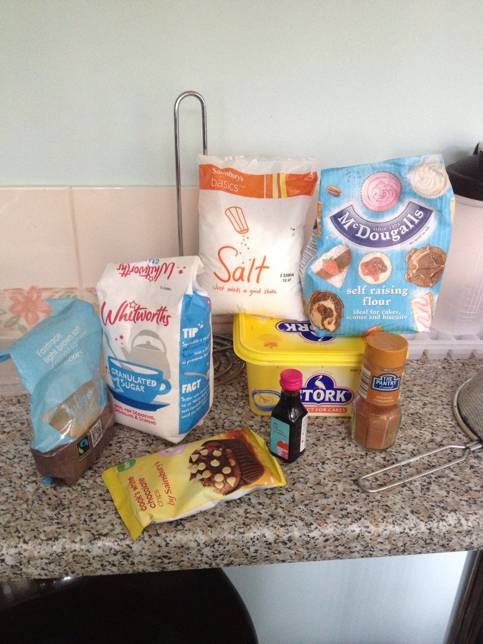 Gather your ingredients and preheat oven to gas mark 5/ 375F/ 190C and get ready for baking goodness!\ud83d\ude0a