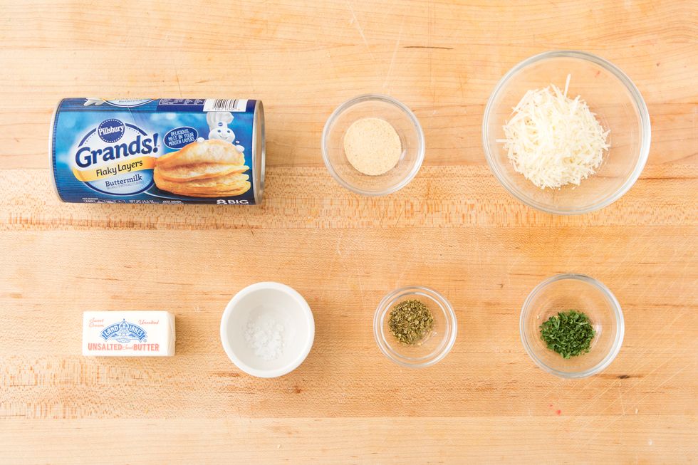 Gather your ingredients and preheat your oven to 400 degrees.
