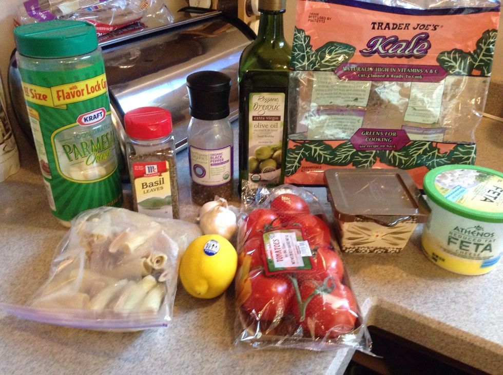 Gather your ingredients (chicken broth and salt not pictured here).