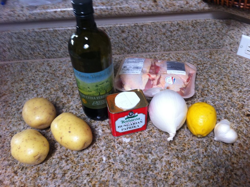 Gather your ingredients for a simple, delicious, one pan recipe.