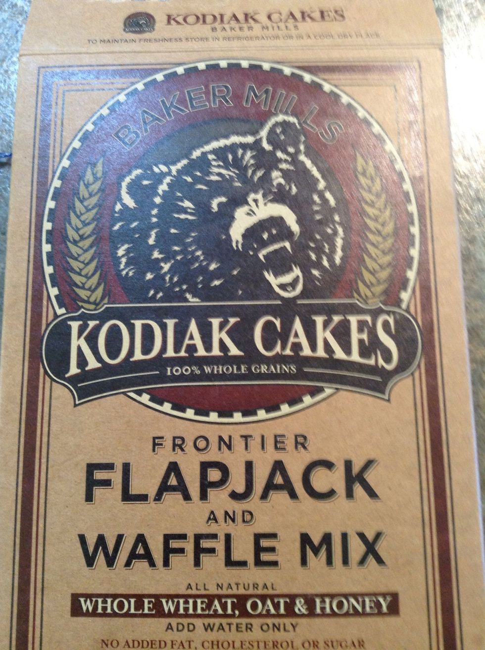 Gather your ingredients here is the pancake mix I used