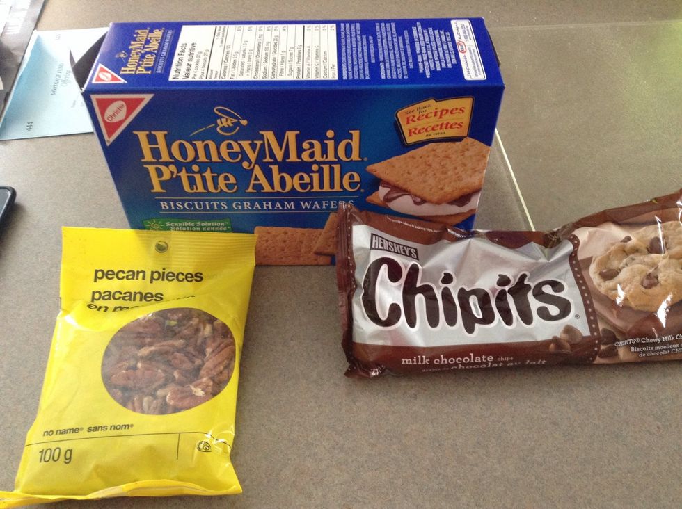 Gather your ingredients (I forgot the extract in the picture, oops)