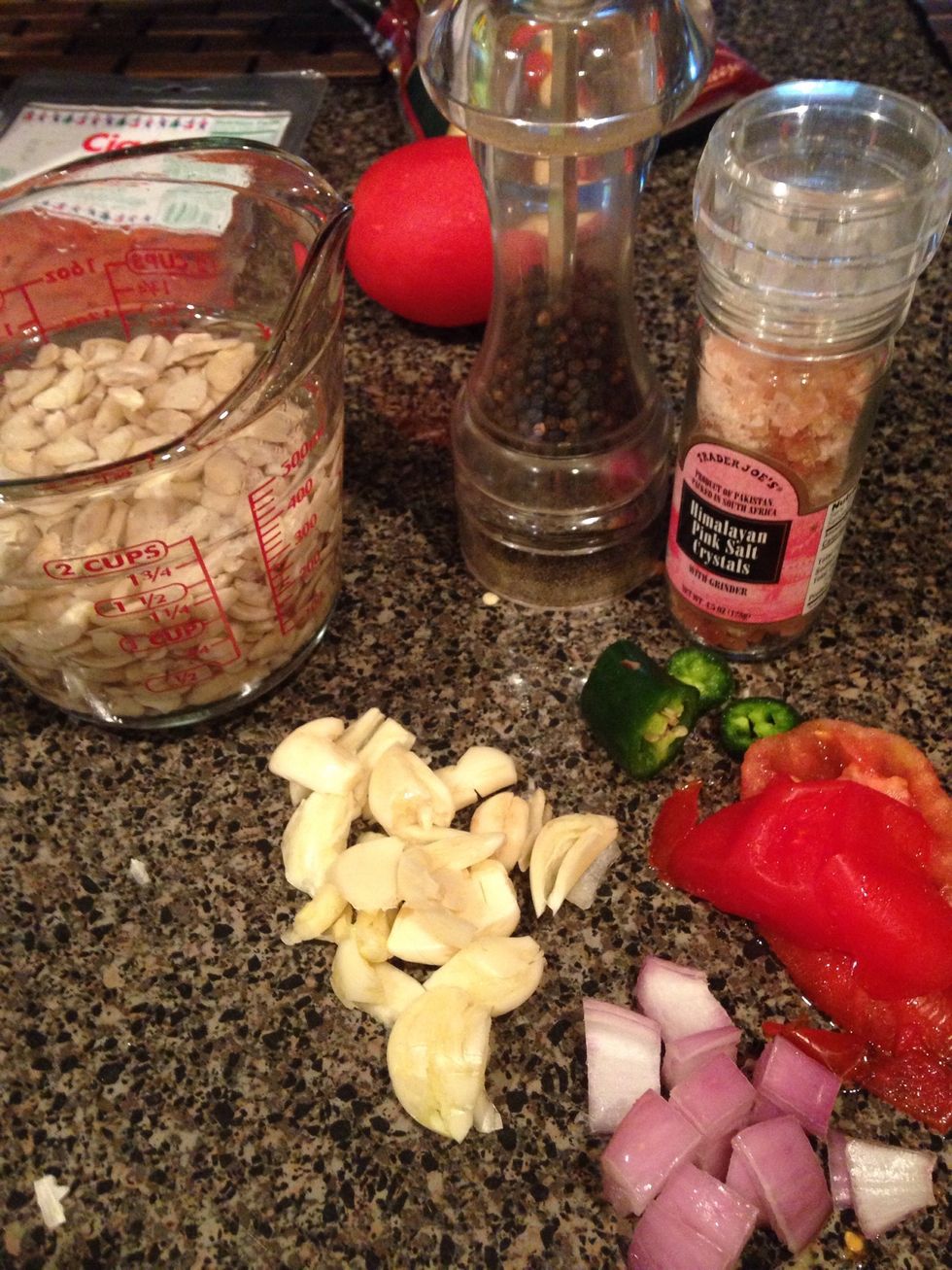 Gather your ingredients like so.