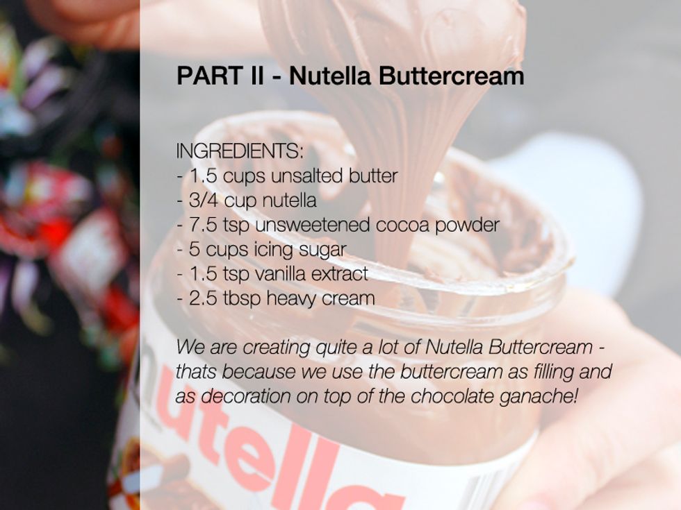 Gather your ingredients to make Nutella Buttercream