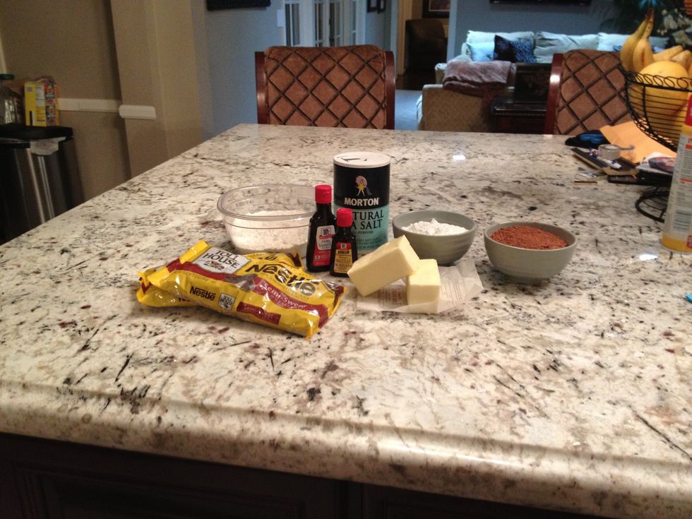 Gather your ingredients.