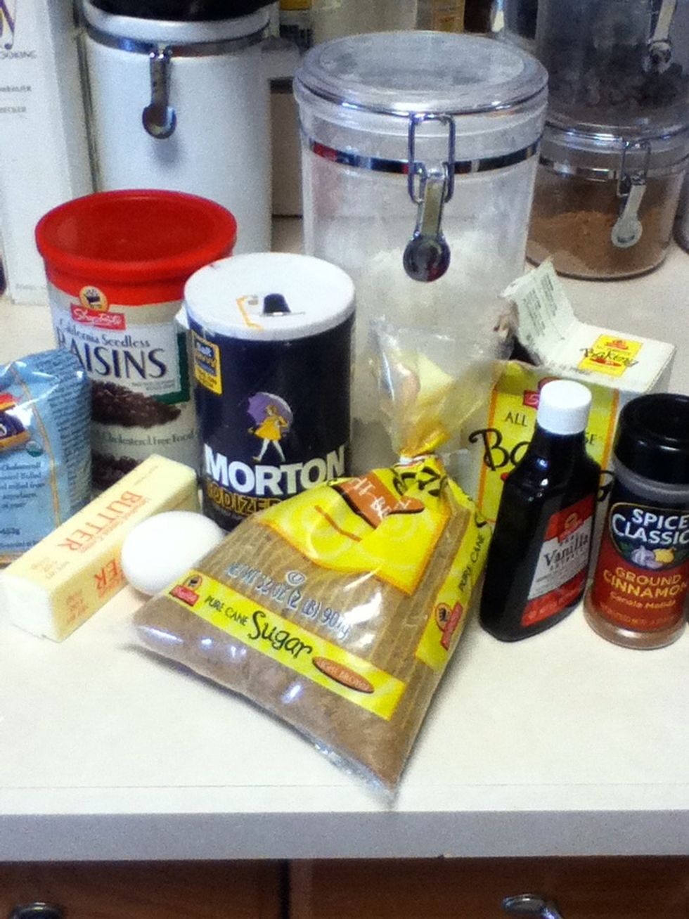 Gather your ingredients.