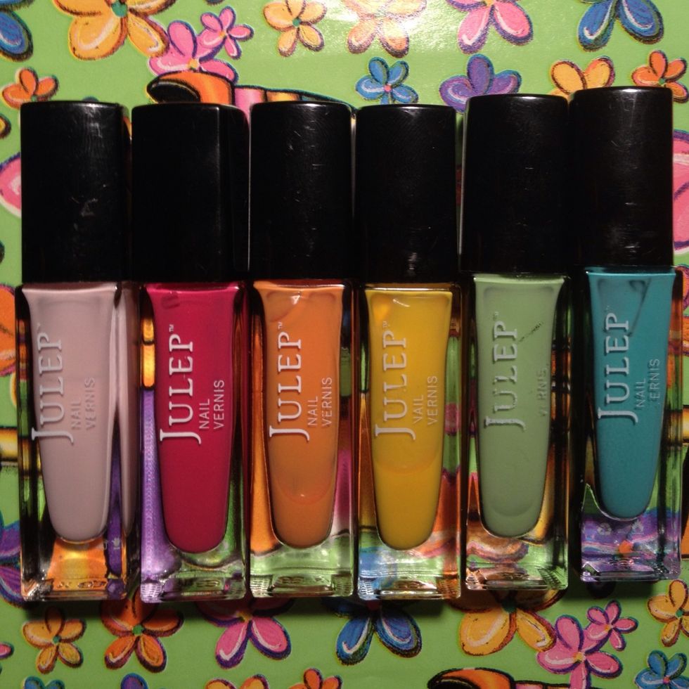 Gather your polishes! I'm hosting a giveaway for some of these polishes. Go to nailartcouture.blogspot.com for more info.