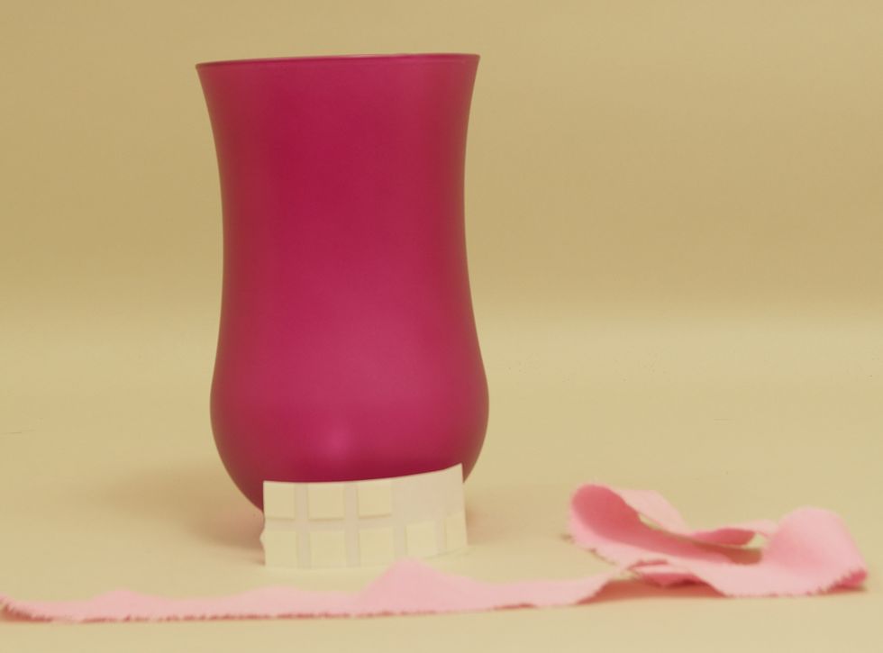 Gather your supplies and fill vase with water.