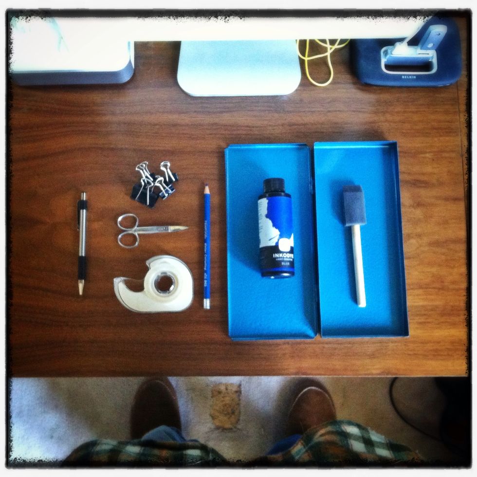 Gather your supplies and find a suitable surface to perform the transmogrification. Depending on the season, it is advisable to adjust your attire. I've donned slippers and wool plaid for Autumn.