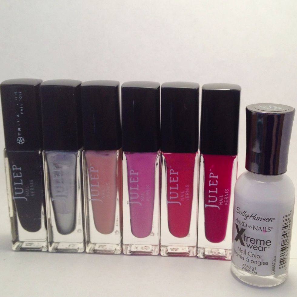 Gather your supplies and polishes.