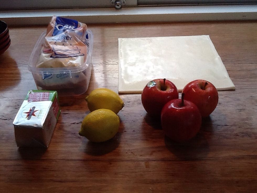 Gather your supplies and pre-heat the oven to 200 degrees Celsius.