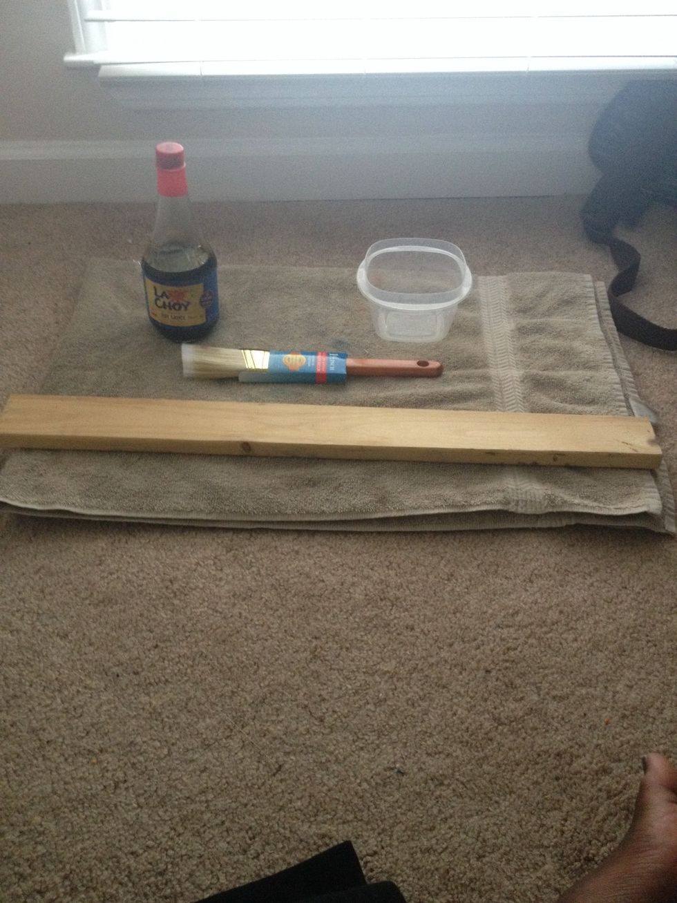 Gather your supplies and set everything up.