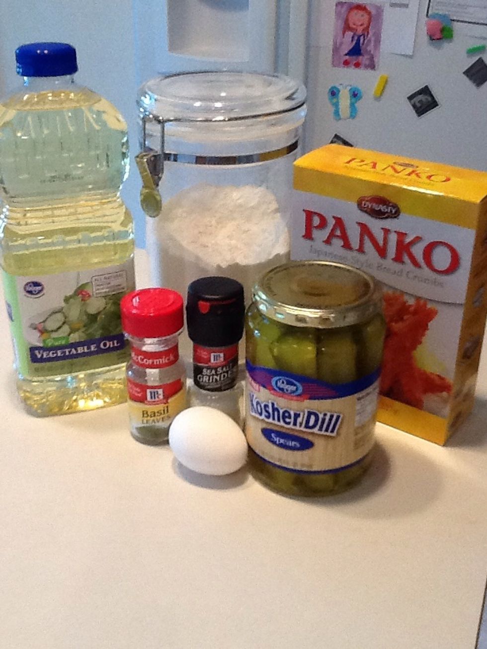 Gather your supplies. Don't forget the milk, which I forgot in the picture.