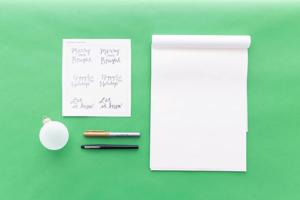 Gather your supplies. Get your lettering guide here: http://go.brit.co/2fAhF1K