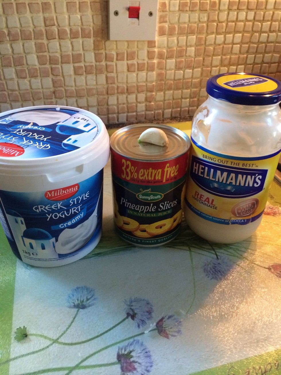 Gather your supplies. Grate the garlic.