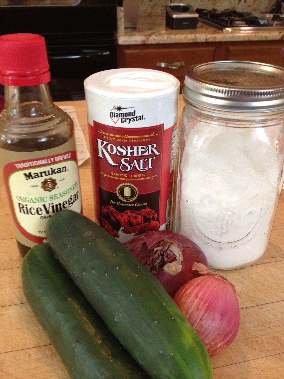 Gather your supplies. I didn't have enough shallots on hand so added some red onion.