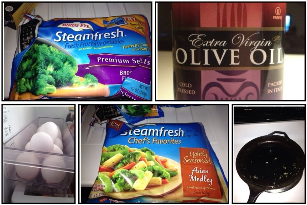 Gather your supplies. I use a large cast iron skillet for cooking, but any skillet would work.