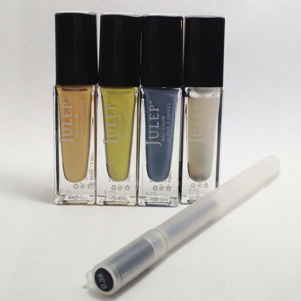 Gather your supplies. If you like to try out Julep polishes, check out the link bit.ly/julep12.  Use the code FREEBOX to get free two or three polishes FOR FREE!!