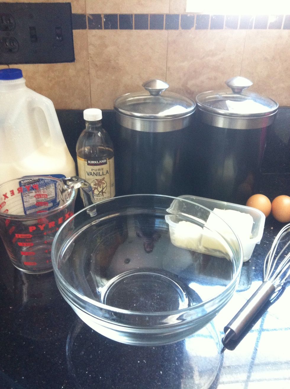 Gather your supplies to make some delicious Cr\u00eapes.