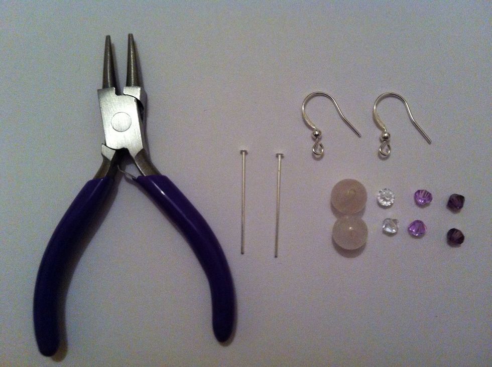 Gather your supplies! Try and use sterling silver findings so your finished item does not rust