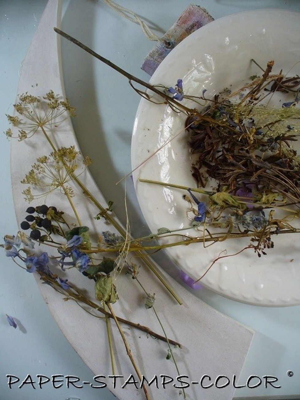Gather yourself some dried flowers ....