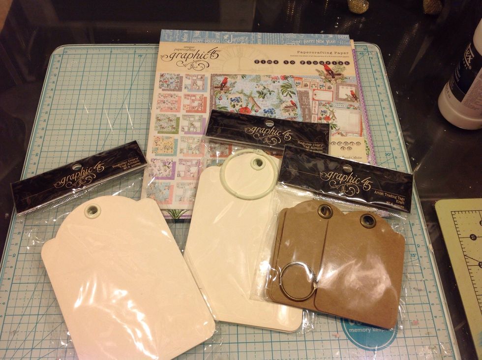 Gathering all of my Graphic 45 supplies. Time To Flourish is amazing.