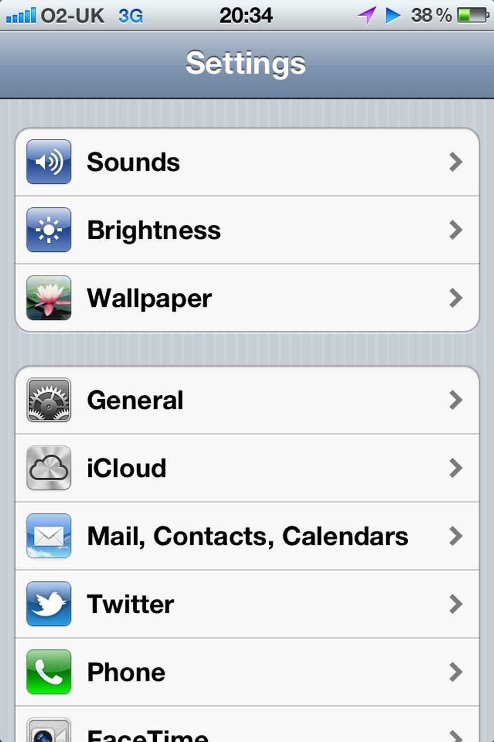 General is the same image as the Settings app