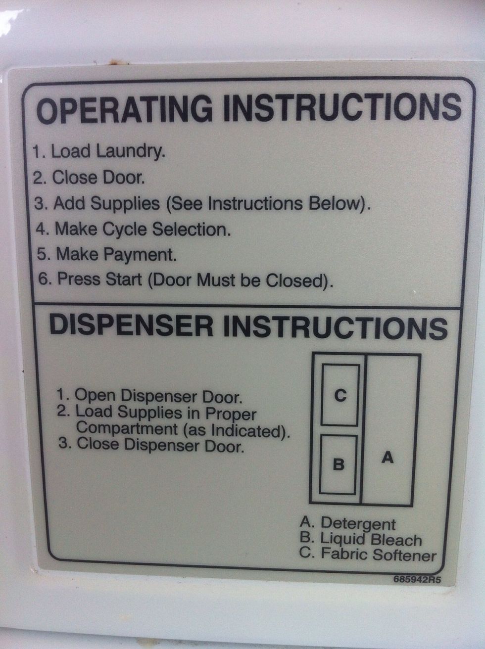 General operating instructions are found on every machine