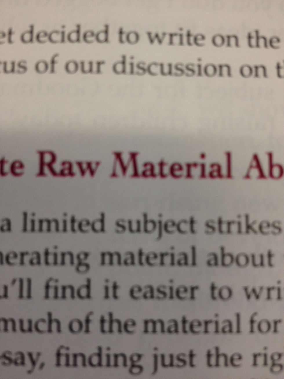 Generate raw material.