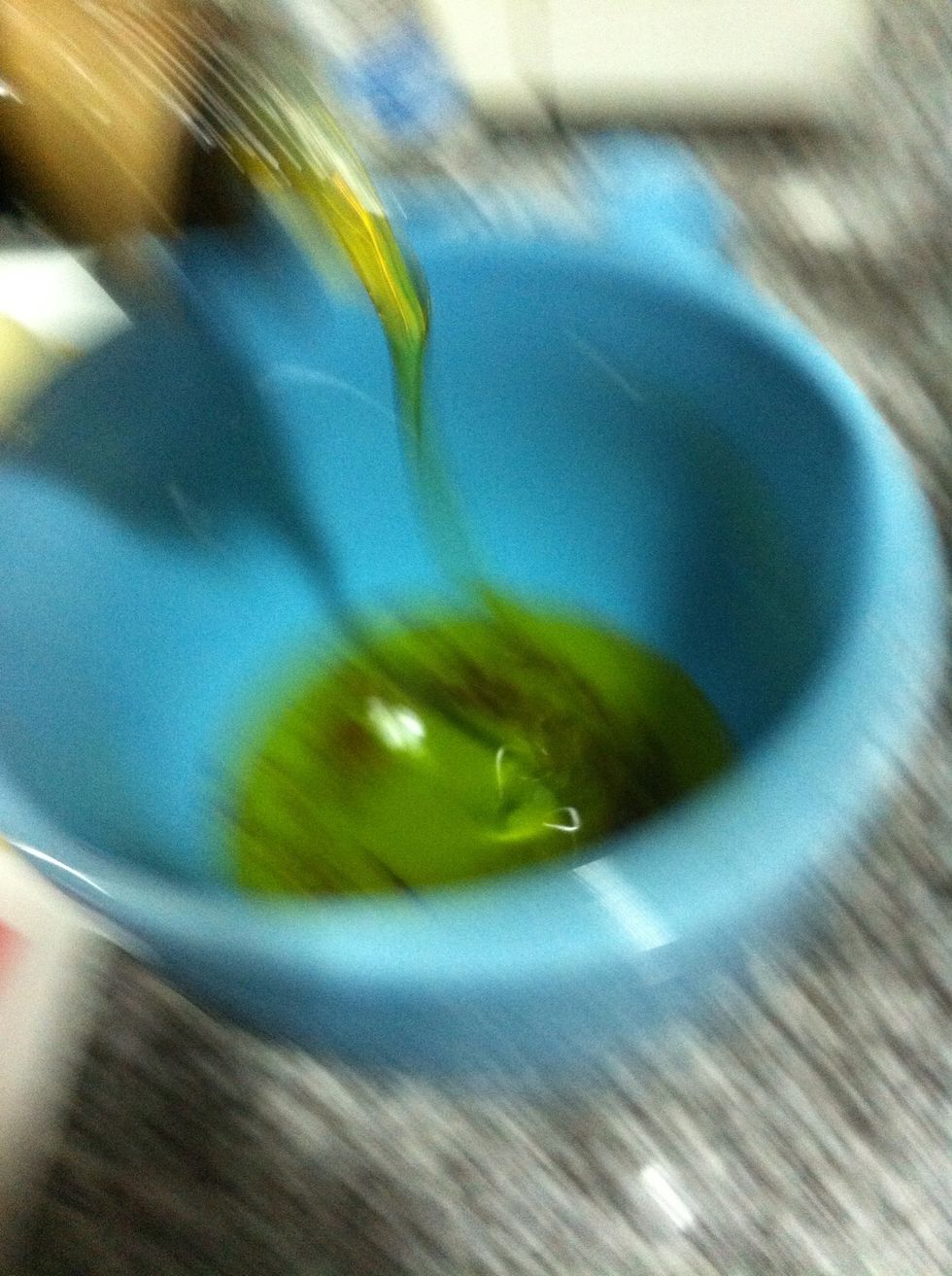 Generous glugs of olive oil